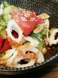 ○トマトときゅうりちくわの酢の物○-レシピのメイン写真