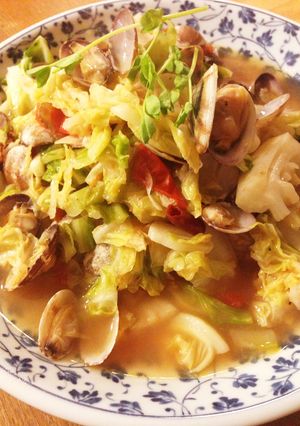 キャベツとあさりの和だし蒸し-レシピのメイン写真