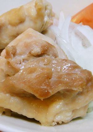簡単蒸し鶏の甘酢がけ-レシピのメイン写真