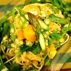 รูปของ 10分で簡単　野菜畑　オイルパスタ！　