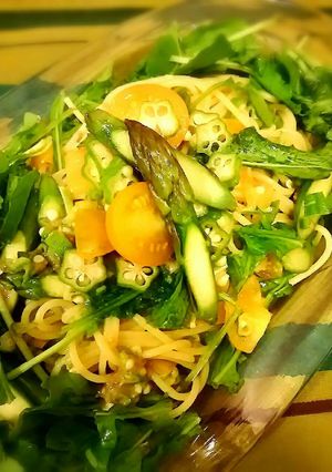 10分で簡単　野菜畑　オイルパスタ！　-レシピのメイン写真
