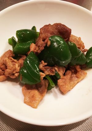 豚コマとピーマンの炒め物(お弁当用です)-レシピのメイン写真