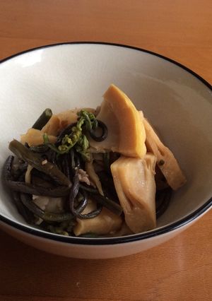 たけのことワラビの煮物-レシピのメイン写真