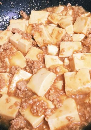 白米がモリモリ進む☆ひき肉と豆腐の甘辛煮-レシピのメイン写真