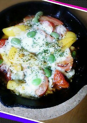 トマトと彩り野菜のチーズ焼き-レシピのメイン写真