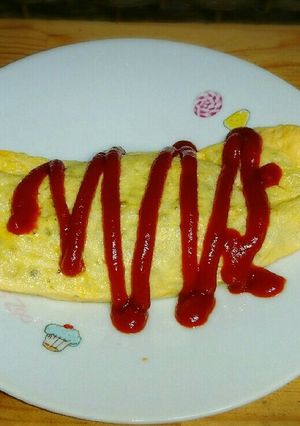 あずきスープのあずきでオムレツ♡-レシピのメイン写真