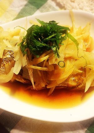 新玉サッパリダレに鯵の塩焼きを漬けて-レシピのメイン写真