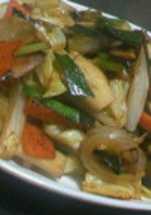 野菜炒め（ごま油と醤油で）-レシピのメイン写真