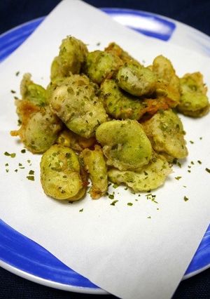 ほんだしで！そら豆の青のり天ぷら-レシピのメイン写真