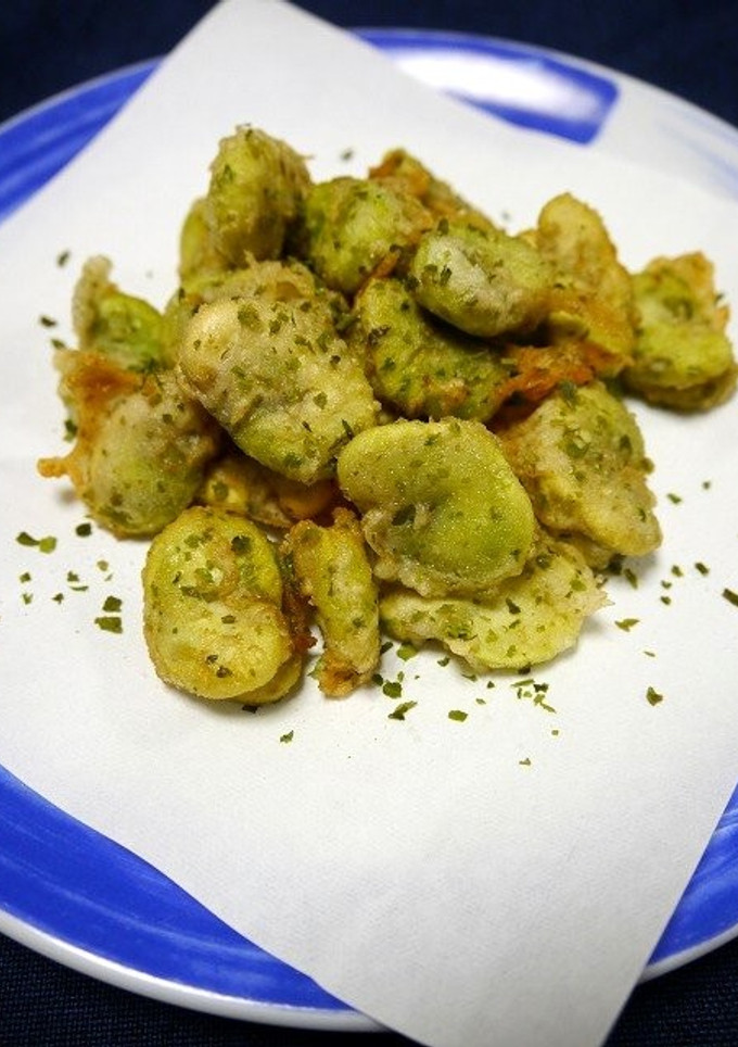 ほんだしで！そら豆の青のり天ぷら-レシピのメイン写真