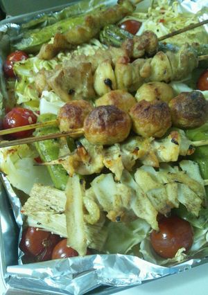 *焼き鳥と彩り野菜のオーブン焼き*-レシピのメイン写真