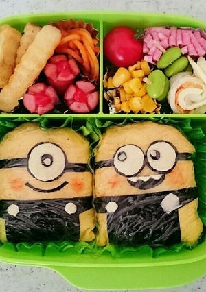 遠足(^^) ミニオン キャラ弁-レシピのメイン写真