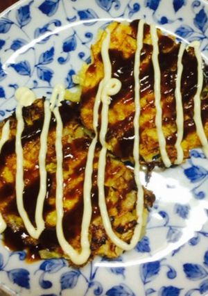 材料二つで簡単お好み焼き？-レシピのメイン写真