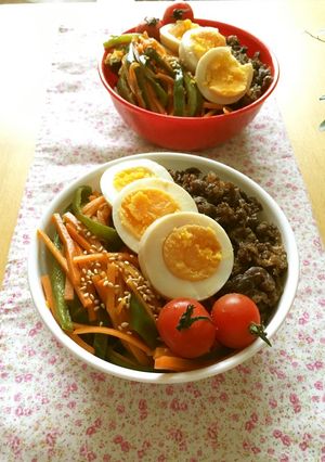野菜たっぷり！ヘルシー♡ビビンバ弁当-レシピのメイン写真