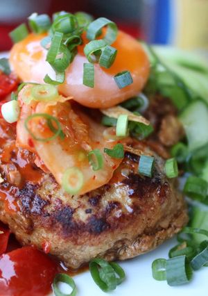 豆腐ハンバーグ トマトキムチソース♪-レシピのメイン写真