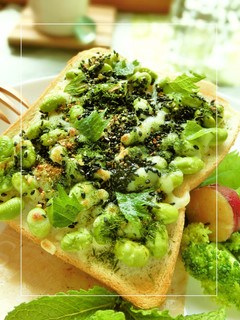 胡麻・青海苔香る❀枝豆チーズトースト-レシピのメイン写真