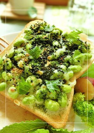 胡麻・青海苔香る❀枝豆チーズトースト-レシピのメイン写真