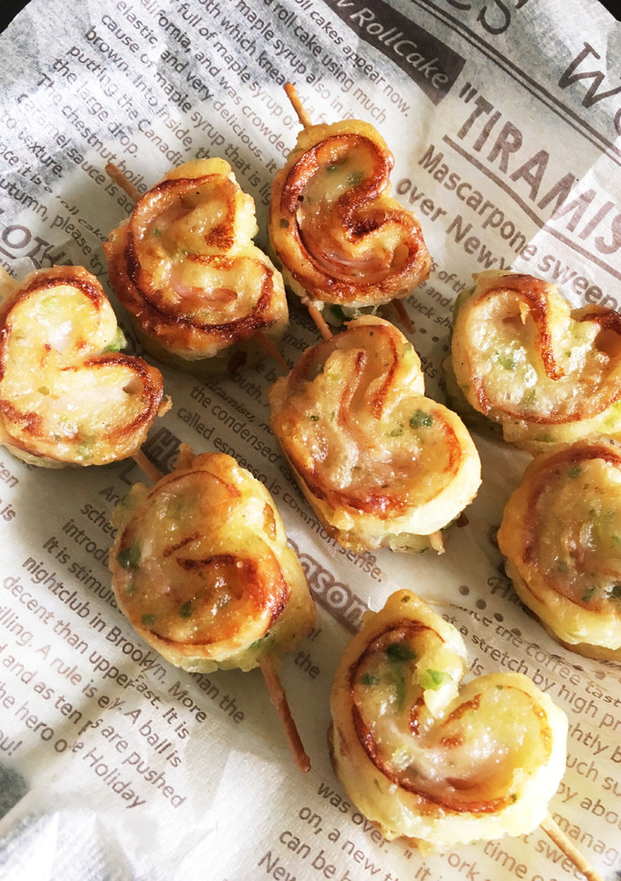 ハートが可愛いちくわとベーコンの磯辺揚げ-レシピのメイン写真