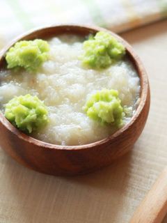 【離乳食初期】グリンピースと魚のお粥-レシピのメイン写真
