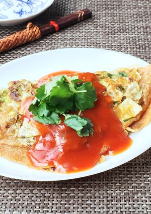 台湾の蚵仔煎風～もちもちレタスオムレツ-レシピのメイン写真