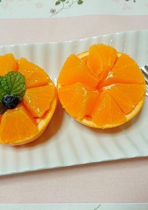 オレンジのお洒落な切り方～パーティーに～-レシピのメイン写真