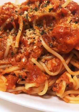 濃厚〜☆シーフードトマトパスタ-レシピのメイン写真