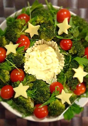 簡単！素敵☆クリスマスのリーフサラダ-レシピのメイン写真