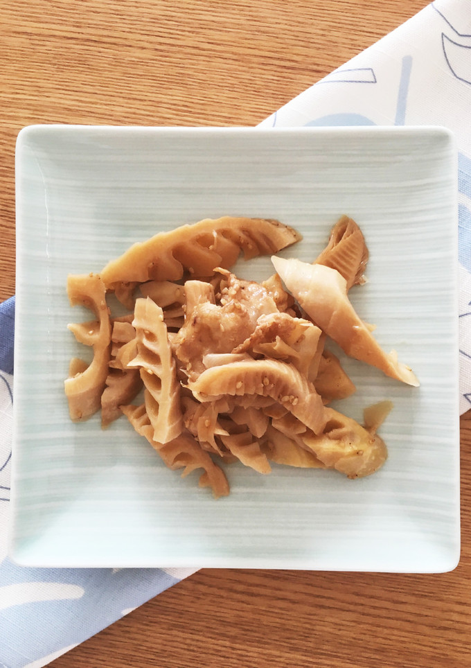 たけのこと豚バラのゴマごま炒め-レシピのメイン写真