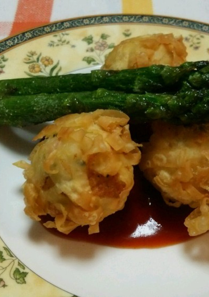 はんぺんとエビ・シュウマイの皮で揚げ物-レシピのメイン写真