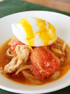 レンジで美味!トマトと新たまねぎのすき煮-レシピのメイン写真