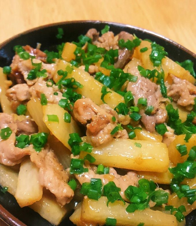 シャキシャキ★長いもと豚肉の炒め物★-レシピのメイン写真