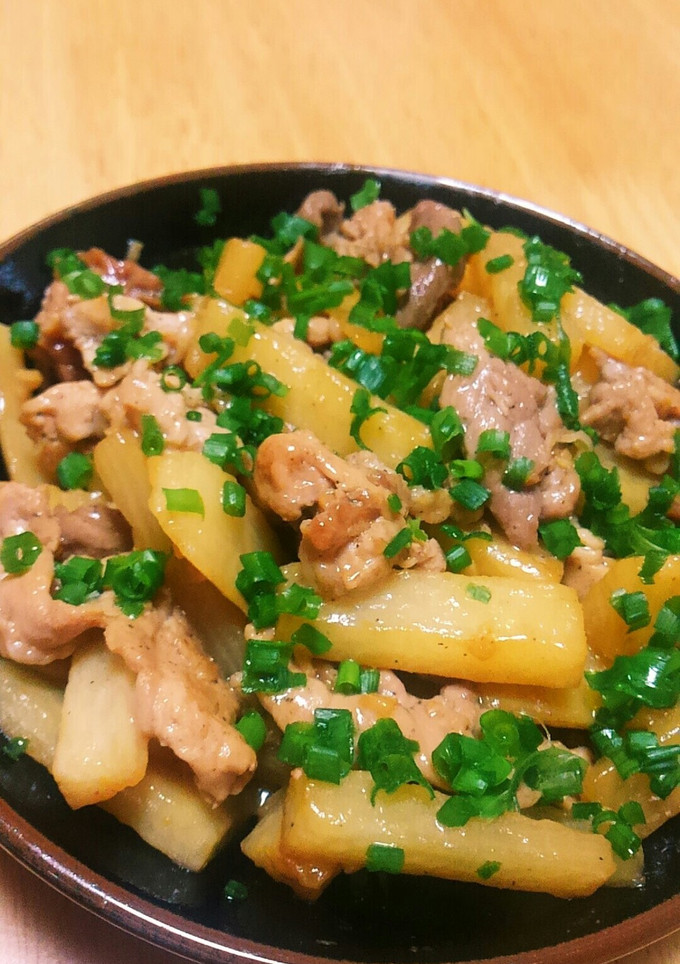 シャキシャキ★長いもと豚肉の炒め物★-レシピのメイン写真
