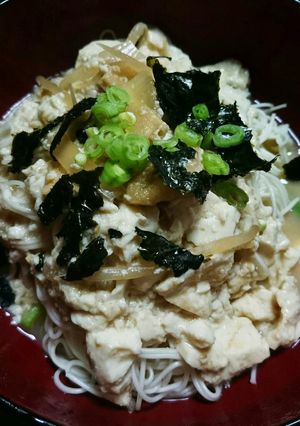お味噌汁リメイク！温そうめん！-レシピのメイン写真