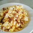 松茸のお吸い物で納豆チャーハン