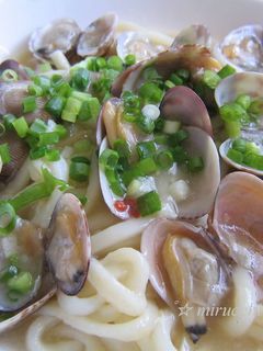 うどんdeボンゴレ-レシピのメイン写真