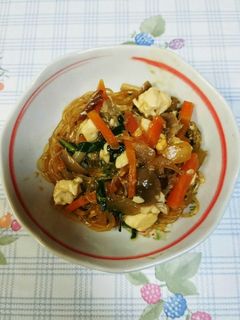 簡単♪すき焼き風ニラ玉春雨☆-レシピのメイン写真