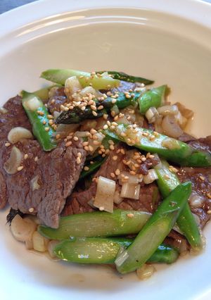 牛肉とアスパラのネギ塩炒め☆-レシピのメイン写真