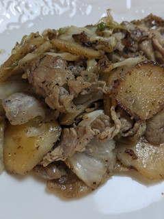 豚肉とキャベツとじゃがいもの白だし炒め-レシピのメイン写真