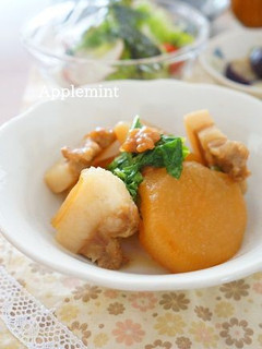 圧力鍋で柔らか豚バラ大根の梅煮-レシピのメイン写真