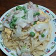 卵のクリームパスタ