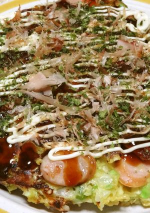 わが家の＊お好み焼＊カレー味＆ウィンナー-レシピのメイン写真