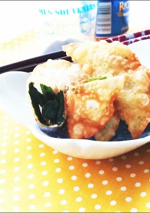 材料２つ*超簡単ツナとニラの揚げ餃子★-レシピのメイン写真