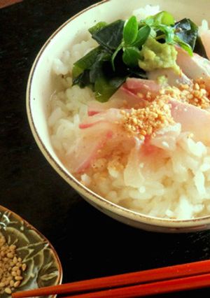 昆布じめ鯛の茶漬け風～ごま風味-レシピのメイン写真