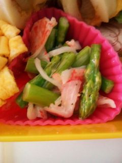 レンジで♪アスパラとカニカマのマヨ和え★-レシピのメイン写真