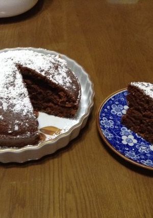 炊飯器で作るお手軽チョコケーキ(甘め)-レシピのメイン写真