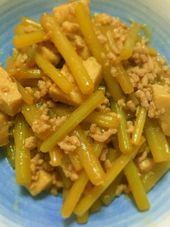 ご飯が進む☆蕗と高野豆腐の肉味噌あんかけ-レシピのメイン写真