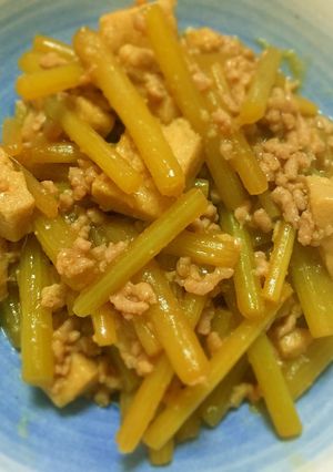 ご飯が進む☆蕗と高野豆腐の肉味噌あんかけ-レシピのメイン写真
