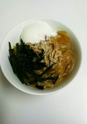 豚バラ玉²ぶっかけうどん-レシピのメイン写真