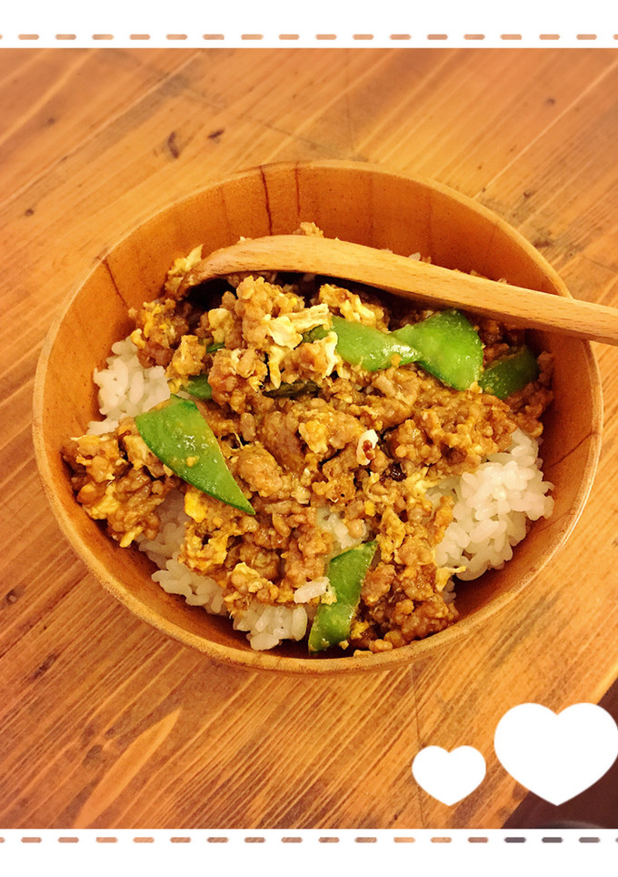 豚ひき肉と絹さやのドライカレー風-レシピのメイン写真