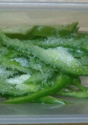 料理に使う 千切りピーマン(保存食)-レシピのメイン写真